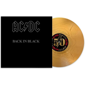 AC DC / Back in Black / Gold Metallic